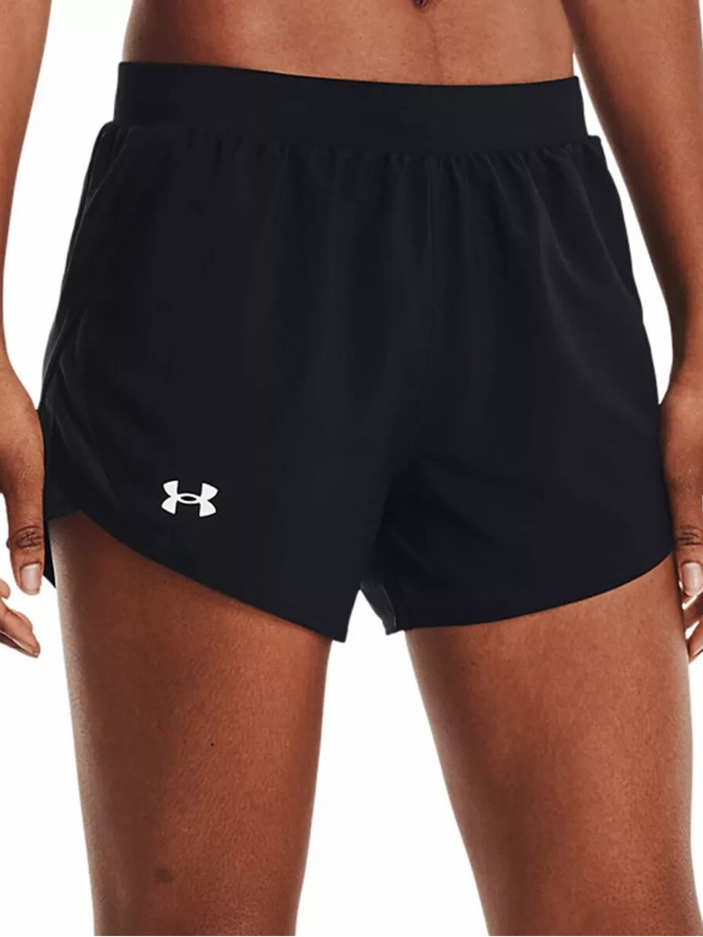 Under Armour Black Women's Athletic Running Shorts Fly By 3”